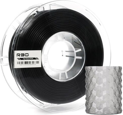 R3D High Speed ​​PETG PRO Filament 1.75mm 1KG، خيوط طابعة ثلاثية الأبعاد للطباعة عالية السرعة 30-500 مم / ثانية، دقة الأبعاد +/- 0.02 مم، بكرة بلاستيكية، متوافقة مع AMS (وردي خوخي) in Kuwait