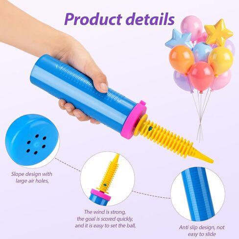 4 Pack Balloon Pump Bulk, Manual Air Pump for Balloons,Ballon Inflator Pumping,Quick Easy Hand Pumps for Foil Latex Balloons,for Swimming Pool Floats, Inflatable Toys,Yoga Balls, Party Decorations in Saudi Arabia