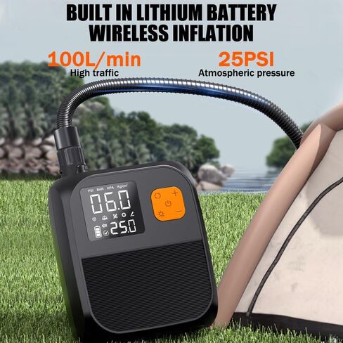 3T6B Rechargeable Paddle Board Pump with 8000mAh Battery,25PSI High Pressure SUP Pump & Car Adapter Powered Portable Electric Air Pump,for Stand Up Paddle Boards,Boats,Tent and Kayaks in Kuwait