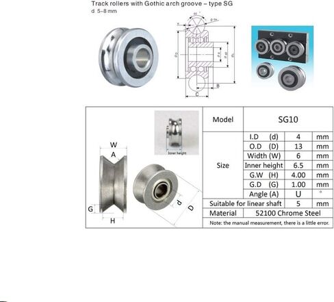 منتجات نقل الطاقة SG10 10 قطع بكرات مسار مع أخدود قوس قوطي - نوع SG10RS محامل آلة التطريز SG10-2RS كرة فولاذية كروم رائعة in Saudi Arabia
