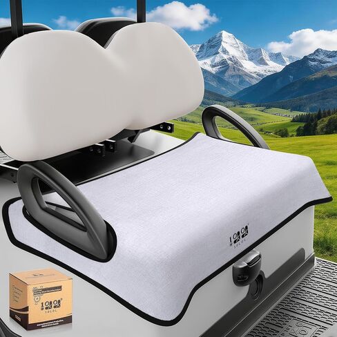 أغطية مقاعد عربة الجولف العالمية 10L0L/بطانية مقعد لـ EZGO TXT/RXV & Club Car DS/Precedent، منشفة مقعد قابلة للتنفس/وسائد مقعد مع ظهر مانع للانزلاق، راحة طوال المواسم (ليست من أجل Yamaha) in Kuwait