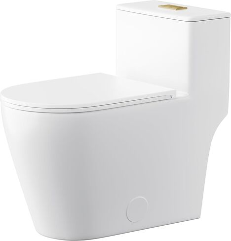 مرحاض Casta Diva مرحاض قطعة واحدة مع 7 "ADA Comfort Corraf المقعد مرحاض مضغوط للحمام مزدوج التدفق 1.1/1.6GPF ، 12 '' ، تدفق عالي الكفاءة ، وعاء أبيض قياسي in Kuwait