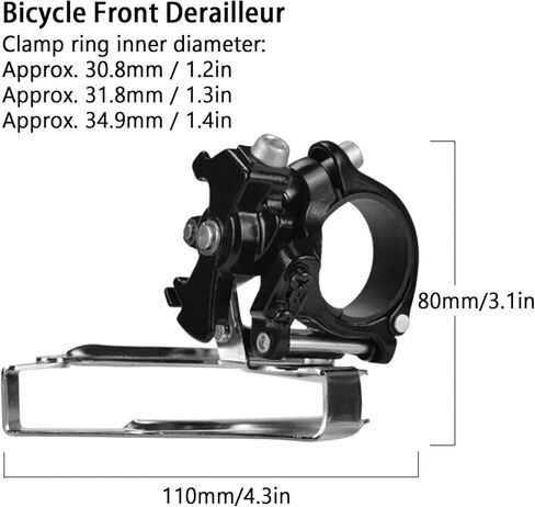 ويك دراجة هوائية جبلية دراجة أمامية Derailleur شيفتر سبائك الألومنيوم ملحقات الدراجة عالية الكربون الصلب خفيفة الوزن دقيقة عالية القوة متينة لـ 42 34 24T و42 32 22T ثلاثة in Saudi Arabia