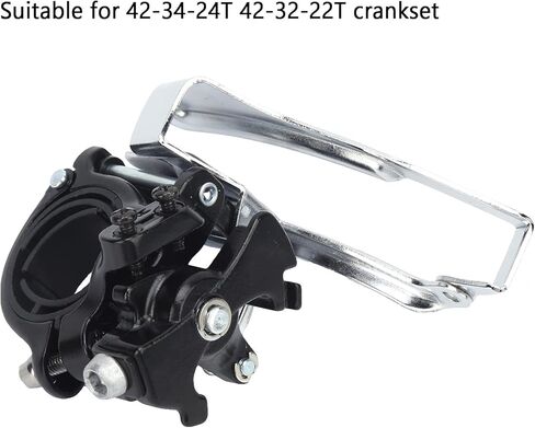 ويك دراجة هوائية جبلية دراجة أمامية Derailleur شيفتر سبائك الألومنيوم ملحقات الدراجة عالية الكربون الصلب خفيفة الوزن دقيقة عالية القوة متينة لـ 42 34 24T و42 32 22T ثلاثة in Saudi Arabia