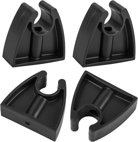 7571L7 مقاطع تخزين ضوء القطب، مقاطع ضوء عمود القارب مناسبة لقطر 3/4 بوصة حامل قضيب عمود الأضواء - مشبك حامل تخزين القطب الأسود متعدد الاستخدامات مثالي للقوارب واليخوت والمركبات الترفيهية والاستخدام البحري، 4 قطع in Kuwait