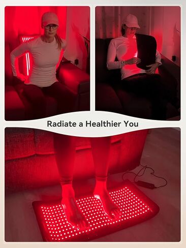 26" x 13" Red Light Therapy for Body - 660nm Red & 850nm Near Infrared NIR, Tri-Chip 1089 LEDs Therapy Mat in Saudi Arabia