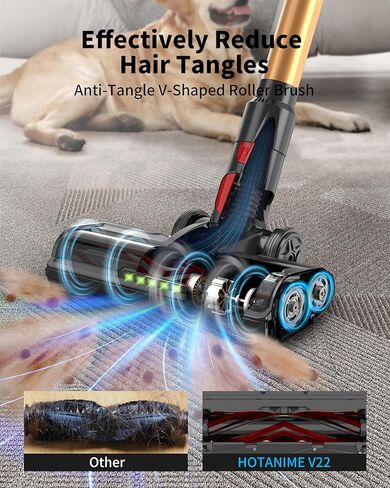 Cordless Vacuum Cleaner, 650W 50KPa 70-Min Runtime Stick Vacuum, Self-Standing Lightweight Vacuum for Home, Pet Hair, Hardwood Floors, Carpet, Stairs & Car, LED Display in Saudi Arabia