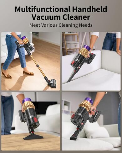 Cordless Vacuum Cleaner, 650W 50KPa 70-Min Runtime Stick Vacuum, Self-Standing Lightweight Vacuum for Home, Pet Hair, Hardwood Floors, Carpet, Stairs & Car, LED Display in Saudi Arabia