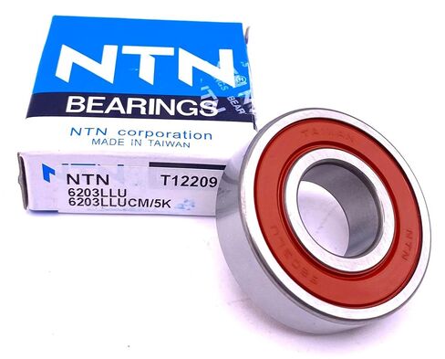 NTN 6203 LLU Deep Groove Ball Bearing, Rubber Seal, 17 mm Bore ID, 40 mm OD, 12 mm Width, 6203 2RS, 17x40x12mm in Saudi Arabia