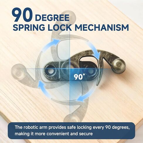 24 قطعة من المزالج الصلبة السميكة، خطافات أقفال، مزالج زخرفية عتيقة مع براغي لباب الخزانة الخشبي لصندوق المجوهرات، بوابة باب القطط، سبائك الزنك (برونزية-24 قطعة) in Kuwait