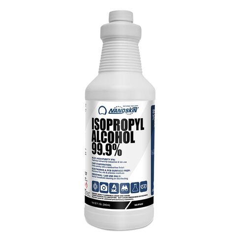 Nanoskin 99.9 ٪ isopropyl iceabl cholect عالية الرقم IPA 32 fl oz (946 مل)-التبخر السريع ، لا مذيب بقايا للإلكترونيات ، PCB ، طباعة ثلاثية الأبعاد ، البصريات ، تلقائي ، إزالة الشحوم | فرك الكحول عبوة واحدة in Kuwait