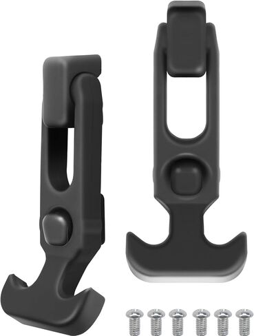 مزلاج سحب بمقبض على شكل حرف T من Lolink، مزالج مطاطية لصندوق الأدوات، المبرد، صندوق الثلج، عربة الجولف أو غطاء الآلة الهندسية (أسود، قطعتان) in Kuwait