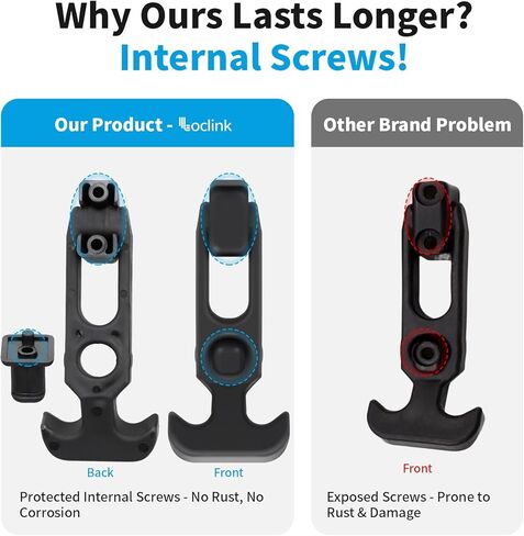 مزلاج سحب بمقبض على شكل حرف T من Lolink، مزالج مطاطية لصندوق الأدوات، المبرد، صندوق الثلج، عربة الجولف أو غطاء الآلة الهندسية (أسود، قطعتان) in Kuwait