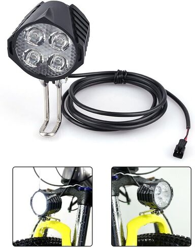 E-Bike Headlight 36V/48V CAN Protocol with 2 Pin SM Connector Front LED Lamp for Bafang for BBS01/BBS02/HD Drive Motor Night Cycling Accessory in Saudi Arabia