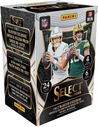 صندوق بانيني 2024 NFL Select لبطاقات التداول لكرة القدم (قطع بريزم صدمات باللونين الأخضر والأصفر) in Saudi Arabia