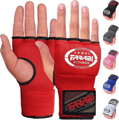 Farabi Quick Wraps Gloves Gel Paded Hand Wraps Adult MMA Boxing Muaythai Bandages Hand Protector 80cm Meter Wrist Support Strap Pair in Kuwait