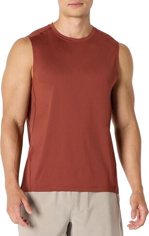 Amazon Essentials Men's Active Quick Dry Moisture-Wicking Tech Stretch Lightweight Sleeveless Muscle Shirt, Multipacks in Saudi Arabia