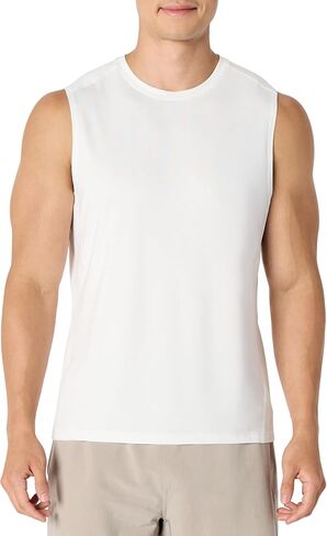Amazon Essentials Men's Active Quick Dry Moisture-Wicking Tech Stretch Lightweight Sleeveless Muscle Shirt, Multipacks in Saudi Arabia