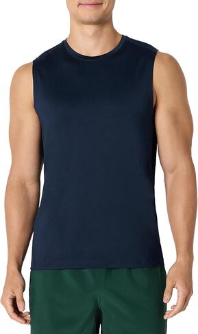 Amazon Essentials Men's Active Quick Dry Moisture-Wicking Tech Stretch Lightweight Sleeveless Muscle Shirt, Multipacks in Saudi Arabia
