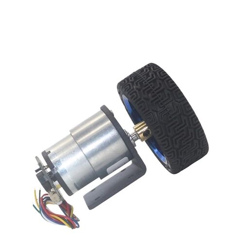 37mm Diameter Geared Motors 6V 12V 24V DC Gear Motor with Encoder and Wheel Kit for DIY JGB37-520 Gearmotor(6V 300RPM) in Saudi Arabia