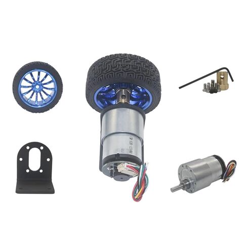 37mm Diameter Geared Motors 6V 12V 24V DC Gear Motor with Encoder and Wheel Kit for DIY JGB37-520 Gearmotor(6V 300RPM) in Saudi Arabia