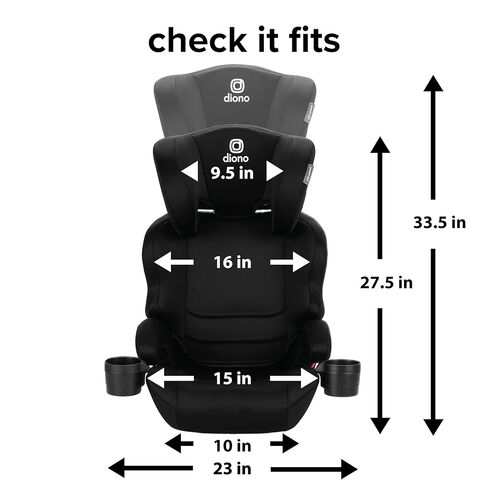 مقعد سيارة معزز بظهر مرتفع من Diono Everett NXT مع مزلاج صلب، تصميم خفيف الوزن ونحيف، مقعد معزز لمدة 8 سنوات، حلوى قطنية وردية in Kuwait
