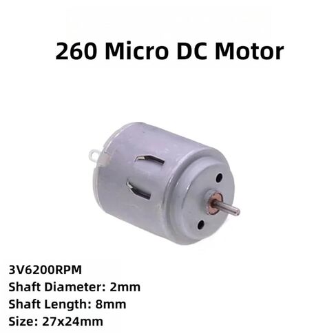 130 140 260 DC Motor with 0.5M 8T/10T/12T Spur/Worm Gear /6mm/13mm/17mm Belt Pulley DIY Model Toy(260 DC Motor,0.5M 10T Gear) in Saudi Arabia