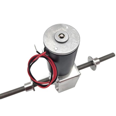 DC12V 24V DC Worm Geared Motor with Self-Locking Adjustable Speed and Reversible M8 Double Shaft with Fange Speed 12 to 470RPM(160 RPM,12V) in Saudi Arabia
