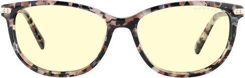 GUNNAR Womens Computer Glasses - Ingrid Pink Flower Amber Lens - Blue Light Blocking Anti Glare in Saudi Arabia