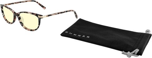 GUNNAR Womens Computer Glasses - Ingrid Pink Flower Amber Lens - Blue Light Blocking Anti Glare in Saudi Arabia