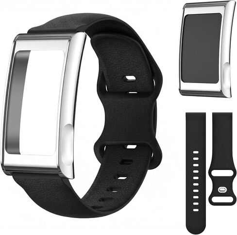 حزام بديل من السيليكون لحزام Amazfit Helio مع حافظة واقية معدنية كاملة، حزام معصم مقاوم للعرق للتدريب عالي الكثافة in Saudi Arabia