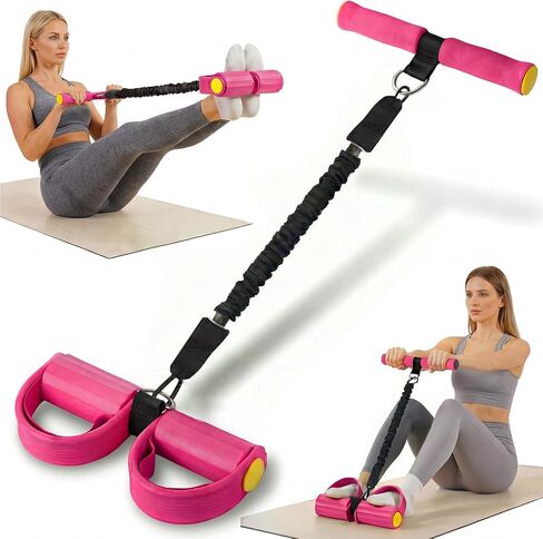 Upgraded Pedal Resistance Band with Handle - Fashion Puller Exercise Tool, Thickened Built-in Latex Tube Pedal Resistance Device & Soft Nitrile Rubber Anti-Slip Footrest for The Core/Arms in Saudi Arabia