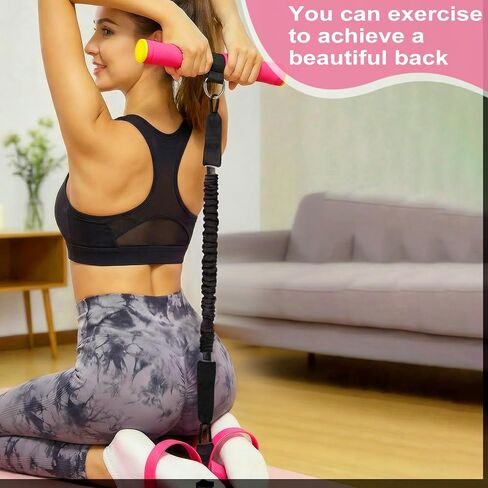Upgraded Pedal Resistance Band with Handle - Fashion Puller Exercise Tool, Thickened Built-in Latex Tube Pedal Resistance Device & Soft Nitrile Rubber Anti-Slip Footrest for The Core/Arms in Saudi Arabia