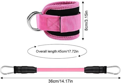 Ankle Resistance Bands with Cuffs Set, Ankle Bands for Working Out, Exercise Bands for Legs and Butt, Workout Equipment for Fitness Training, Ankle Straps for Women in Saudi Arabia
