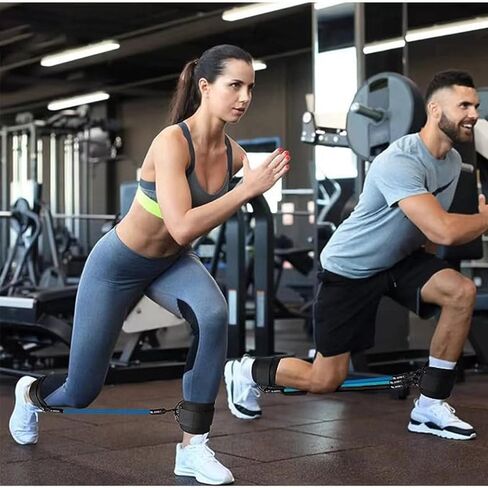 Ankle Resistance Bands with Cuffs Set, Ankle Bands for Working Out, Exercise Bands for Legs and Butt, Workout Equipment for Fitness Training, Ankle Straps for Women in Saudi Arabia