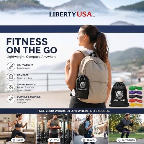 أحزمة مقاومة LibertyUSA، أربطة مساعدة للسحب - أربطة للتمرين، أربطة للتمرين، أربطة مطاطية للتمرين، اللياقة البدنية، التدريب، العلاج الطبيعي للرجال والنساء in Saudi Arabia