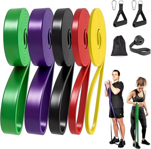 Resistance Bands for Working Out, Pull Up Exercise Bands for Home Workouts Training Bands Set Stretching Physical Muscle Training Home Gym for Women/Men in Saudi Arabia