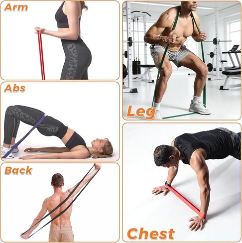 Resistance Bands for Working Out, Pull Up Exercise Bands for Home Workouts Training Bands Set Stretching Physical Muscle Training Home Gym for Women/Men in Saudi Arabia