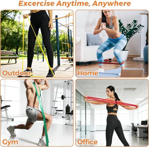 Resistance Bands for Working Out, Pull Up Exercise Bands for Home Workouts Training Bands Set Stretching Physical Muscle Training Home Gym for Women/Men in Saudi Arabia