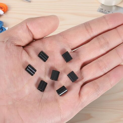 50 Pcs 1/16" Aluminum Crimping Loop Sleeve, Double Barrel Cable Crimps Ferrule Black Wire Rope Sleeves for Crimping End Fix in Saudi Arabia