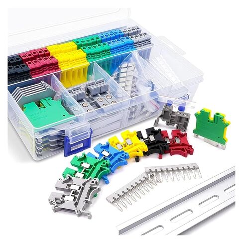 UK5N Screw clamp End Cap Detent Insert Jumper Bridge Marking Strip Assembly kit Combination DIN Rail Terminal Block kit in Saudi Arabia