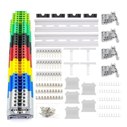 UK5N Screw clamp End Cap Detent Insert Jumper Bridge Marking Strip Assembly kit Combination DIN Rail Terminal Block kit in Saudi Arabia