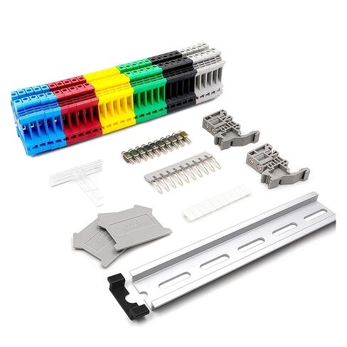 UK5N Screw clamp End Cap Detent Insert Jumper Bridge Marking Strip Assembly kit Combination DIN Rail Terminal Block kit in Saudi Arabia