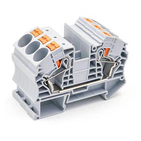 PT-16 DIN Rail Terminal Blocks Wire Connector Push-in Spring Screwless Connection Through Terminal Blocks PT16 in Saudi Arabia