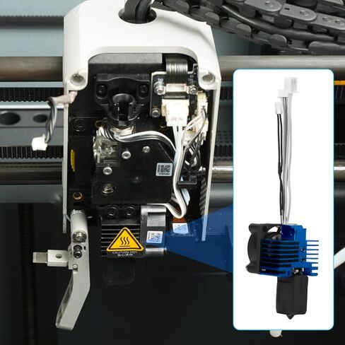 Bamboo Lab x1 x1c Hotend Complete Kit for x1 Series 3D Printer, Full Assembly Blue Hot End with Fan, Thermistor, 0.4mm Hardened Steel Nozzle+2pcs 0.4mm Bimetallic Nozzle in Saudi Arabia