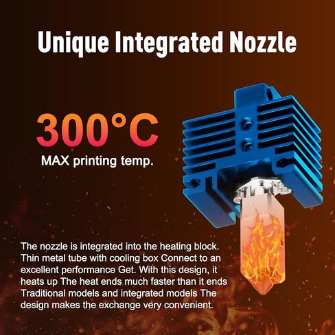 Bamboo Lab x1 x1c Hotend Complete Kit for x1 Series 3D Printer, Full Assembly Blue Hot End with Fan, Thermistor, 0.4mm Hardened Steel Nozzle+2pcs 0.4mm Bimetallic Nozzle in Saudi Arabia