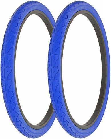 Bicycle 26" x 1.95" All Blue 2 Tires AL-1105 Slick Cruiser Style Tread | (Two Tire) in Saudi Arabia