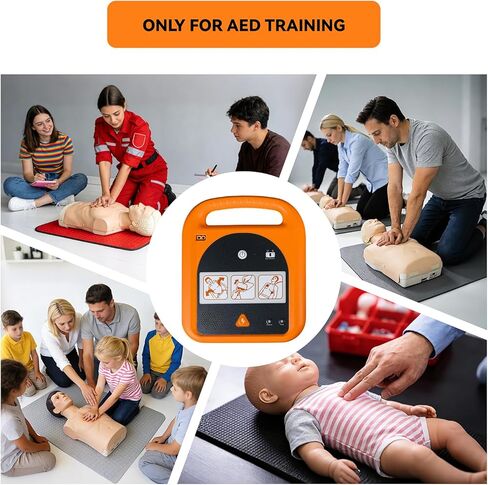 مدرب AED، جهاز تدريب محمول مع 4 سيناريوهات، مطالبات صوتية باللغة الإنجليزية فقط للطلاب المتدربين المبتدئين في الإسعافات الأولية in Kuwait