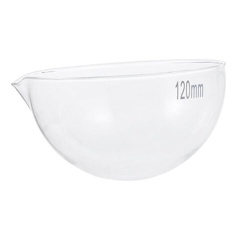 Round Bottom Laboratory Evaporating Dish with Spout Heat-Resistant Glass Evaporating Container for Pouring and Evaporation Reusable Lab Tool with Large Surface Area in Saudi Arabia