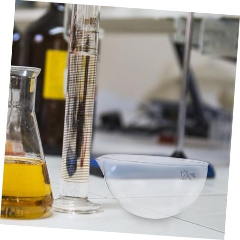 Round Bottom Laboratory Evaporating Dish with Spout Heat-Resistant Glass Evaporating Container for Pouring and Evaporation Reusable Lab Tool with Large Surface Area in Saudi Arabia